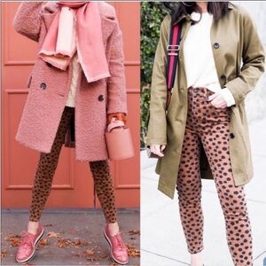 madewell 10” high-rise skinny jeans in leopard dot